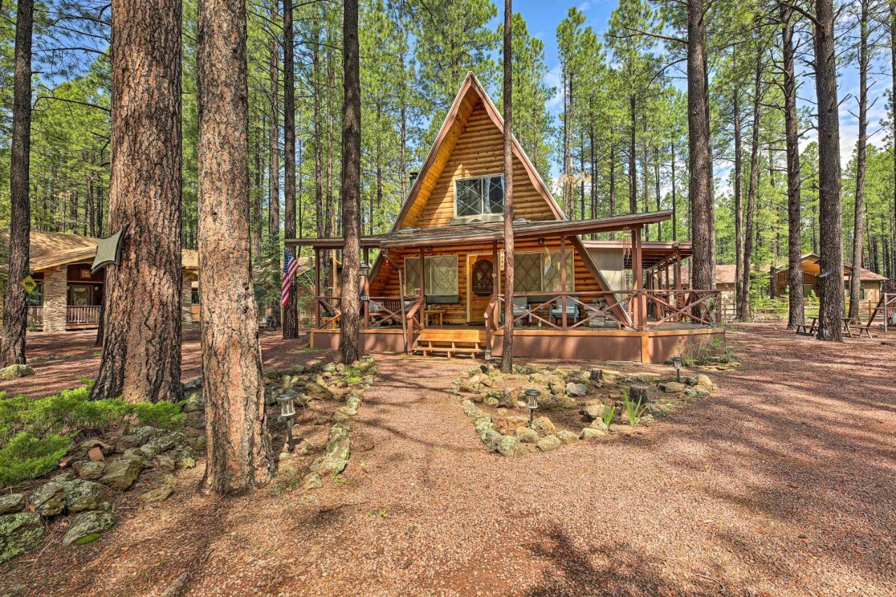 A-Frame Pinetop Lakeside Cabin Under The Pines! Villa Bagian luar foto